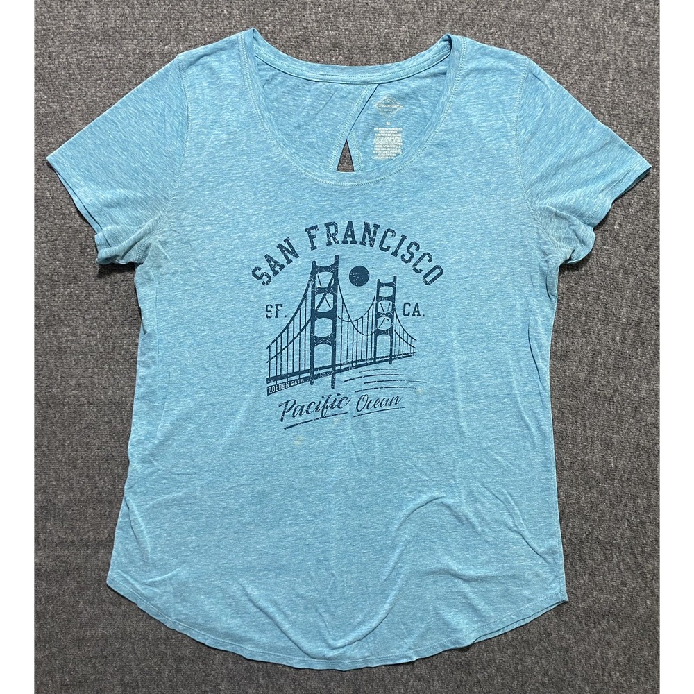 St John's Bay Women's Size M Active San Francisco Golden Gate Bridge Open Back